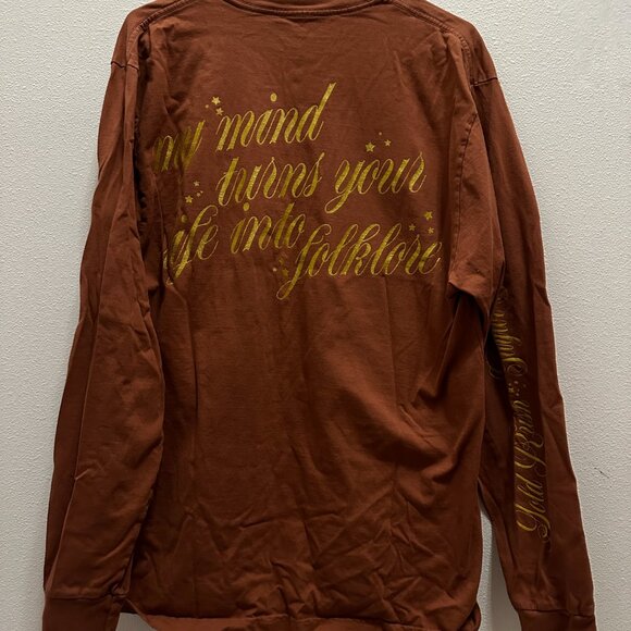 Taylor Swift Evermore Gold Rush Long Sleeve T-Shirt Size XL - Picture 2 of 4